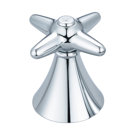 Central Brass Cross Handle-Hol, Polished Chrome CS-14002H